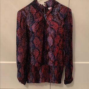 PARKER Silk Snakeprint Blouse